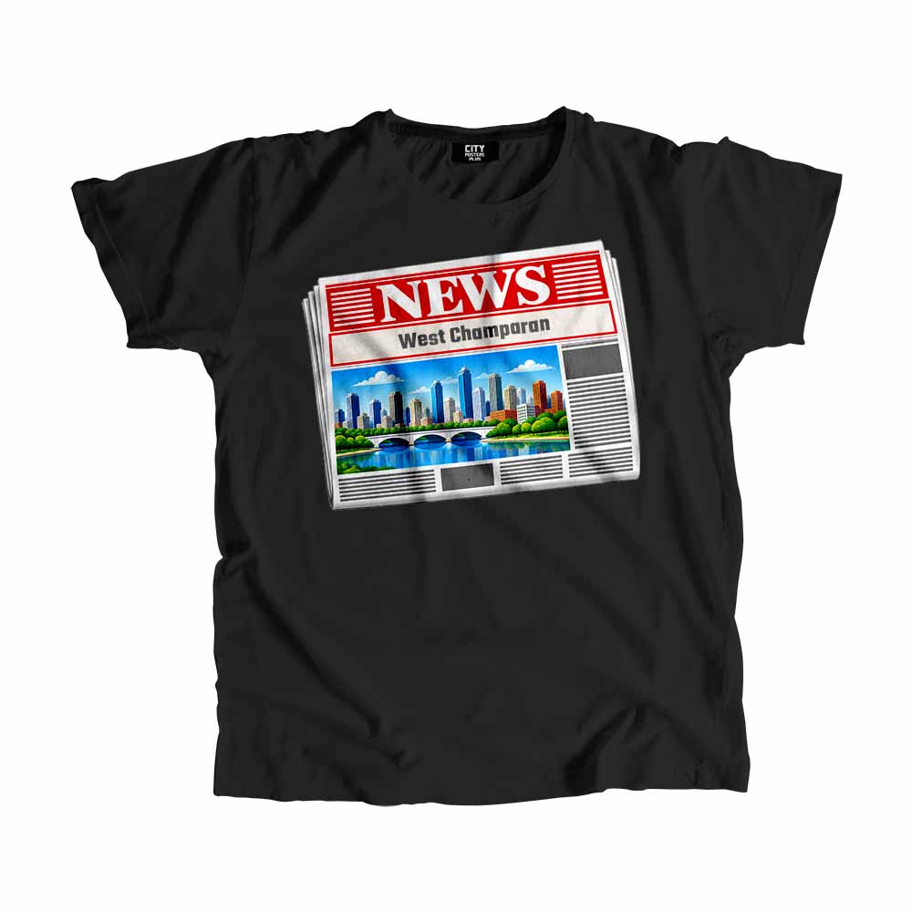 West Champaran Home Town Newspapers Men Women Unisex T-Shirts, Crop Tops, Hoodies & Sweatshirts
